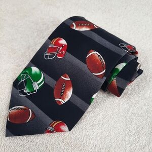 Keith Daniels Football Sports Enthusiast Black Men's Necktie Italy New York